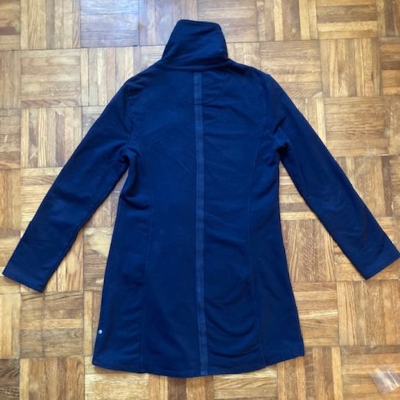 Neon Buddha Navy Blue Side Zip Up Cotton Tunic Yoga Style Jacket in XS - Picture 7 of 7